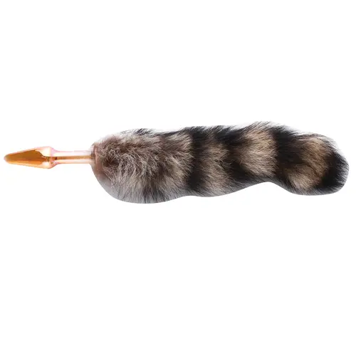 Fluffy Butt Plug Fuchsschwanz Brauner Glasplug