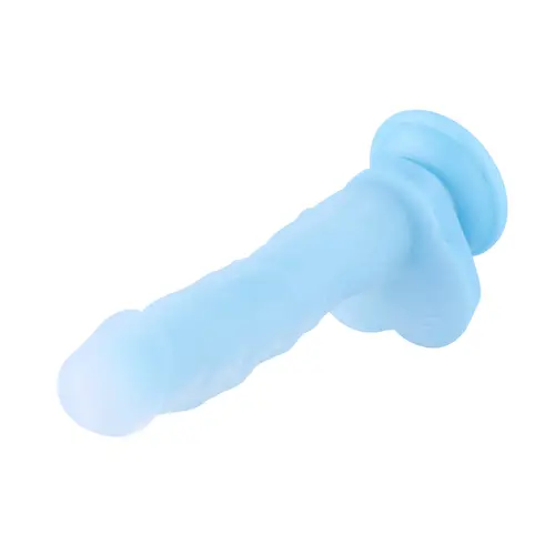 Dildo fosforescente KlicLok 24 CM Blu