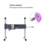 Gode phosphorescent KlicLok et ventouse 20 CM rose