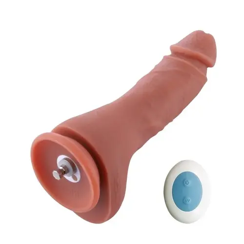 Hismith® Vibrating Dildo including Remote Control 19 CM KlicLok Nude