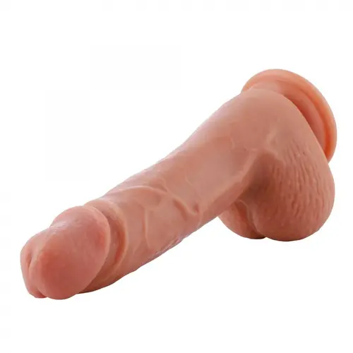 Hismith® Vibrating Dildo including Remote Control 19 CM KlicLok Nude