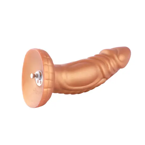 Hismith® Vibrating Dildo including Remote Control 21 CM KlicLok Gold