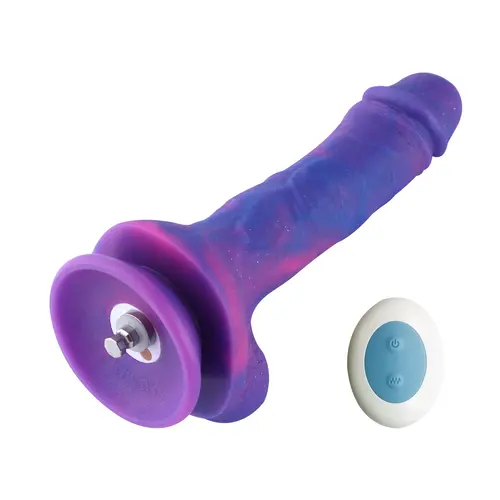 Hismith® Vibrating Dildo Including Remote Control 19 CM KlicLok Purple