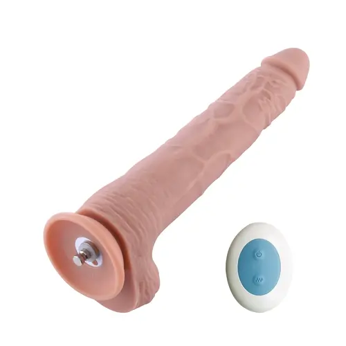 Hismith® Vibrating Dildo including Remote Control 28 CM KlicLok Nude