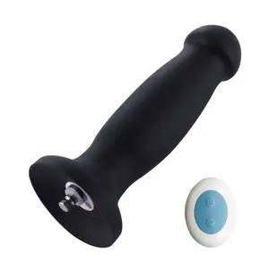 Hismith® Vibrating Dildo including Remote Control 18 CM KlicLok Black