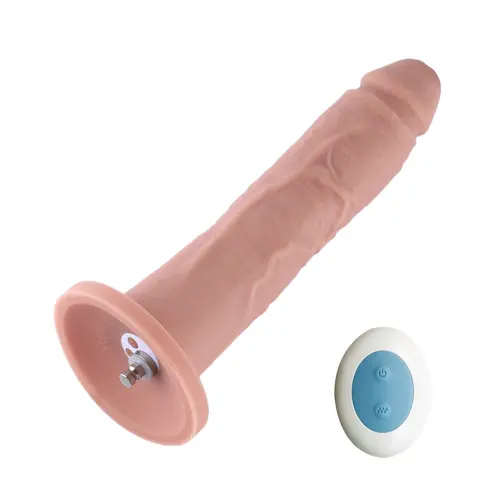 Hismith® Dildo Vibrating including Remote Control 25 CM KlicLok Beige