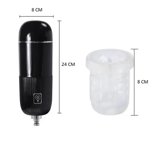 Rotating Pocket Pussy Masturbator for the KlicLok Sex Machine Black