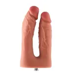 Gode Double KlicLok Medium 15-19 CM Nude