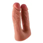 Gode Double KlicLok Medium 15-19 CM Nude