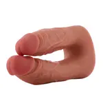 Dildo doppio KlicLok medio 15-19 CM Nude