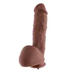 Dildo spesso KlicLok grande 21 CM marrone