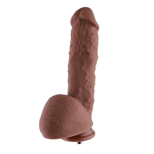Dildo spesso KlicLok grande 21 CM marrone