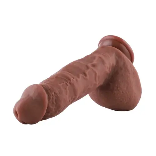 Dildo spesso KlicLok grande 21 CM marrone