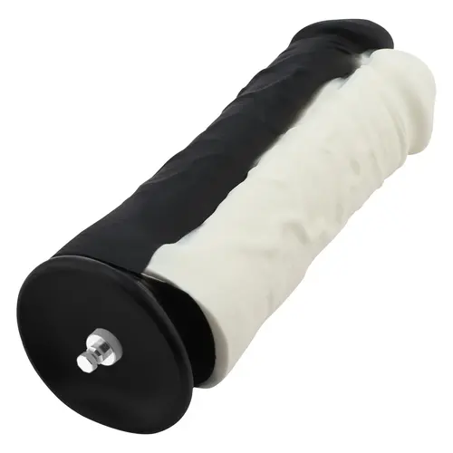 Doppio dildo nero bianco 20,8 cm KlicLok®