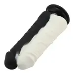 Doppio dildo nero bianco 20,8 cm KlicLok®