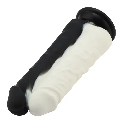 Doppio dildo nero bianco 20,8 cm KlicLok®