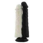 Hismith® Dubbele Dildo Zwart Wit Opzetstuk 19 cm KlicLok®