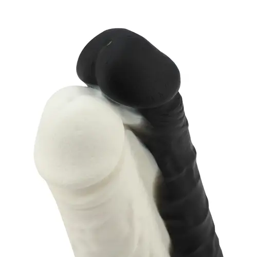Doppio dildo nero bianco 20,8 cm KlicLok®