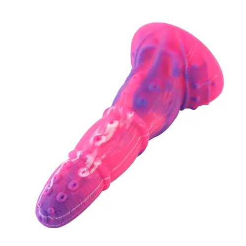 Dildo anale Fantasy KlicLok e ventosa 22 CM rosa-viola