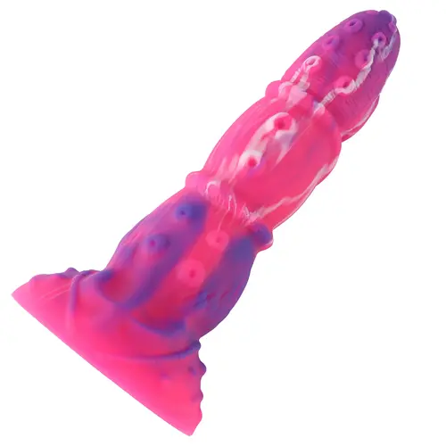 Dildo anale Fantasy KlicLok e ventosa 22 CM rosa-viola
