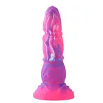 Dildo anale Fantasy KlicLok e ventosa 22 CM rosa-viola