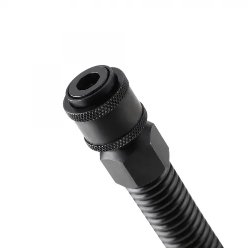 Adattatore a molla flessibile in acciaio inox nero Hismith Premium KlicLok