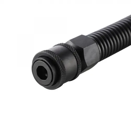 Adattatore a molla flessibile in acciaio inox nero Hismith Premium KlicLok