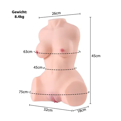 Auxfun® Sex doll Chanel - Female body - with suction and vibration functions