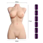 Hismith® Sekspop Liza Ronde Stevige Borsten Realistisch formaat