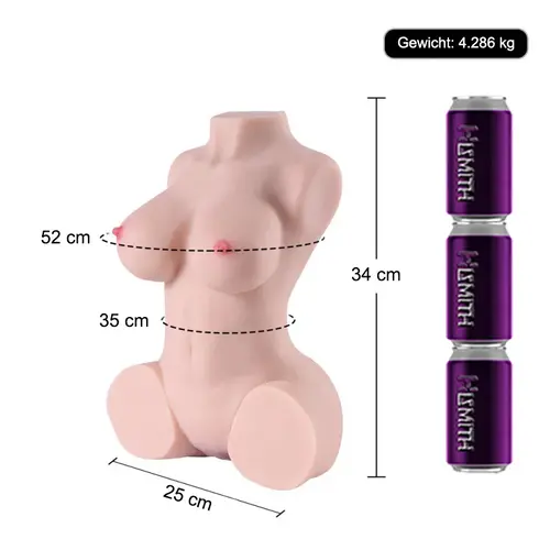 Hismith® Sexpuppe Einzigartige kompakte Größe Brüste Vagina Arsch 100% Premium Silikon