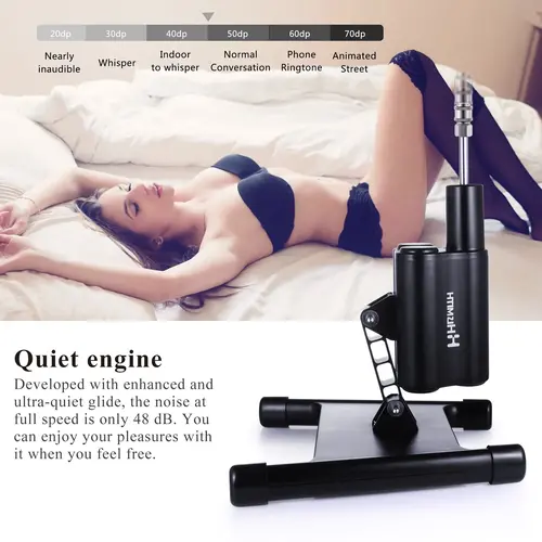 Hismith® Pro 3 Premium® Sex Machine Smart APP con consolador y mando a distancia ¡Compacta y potente!