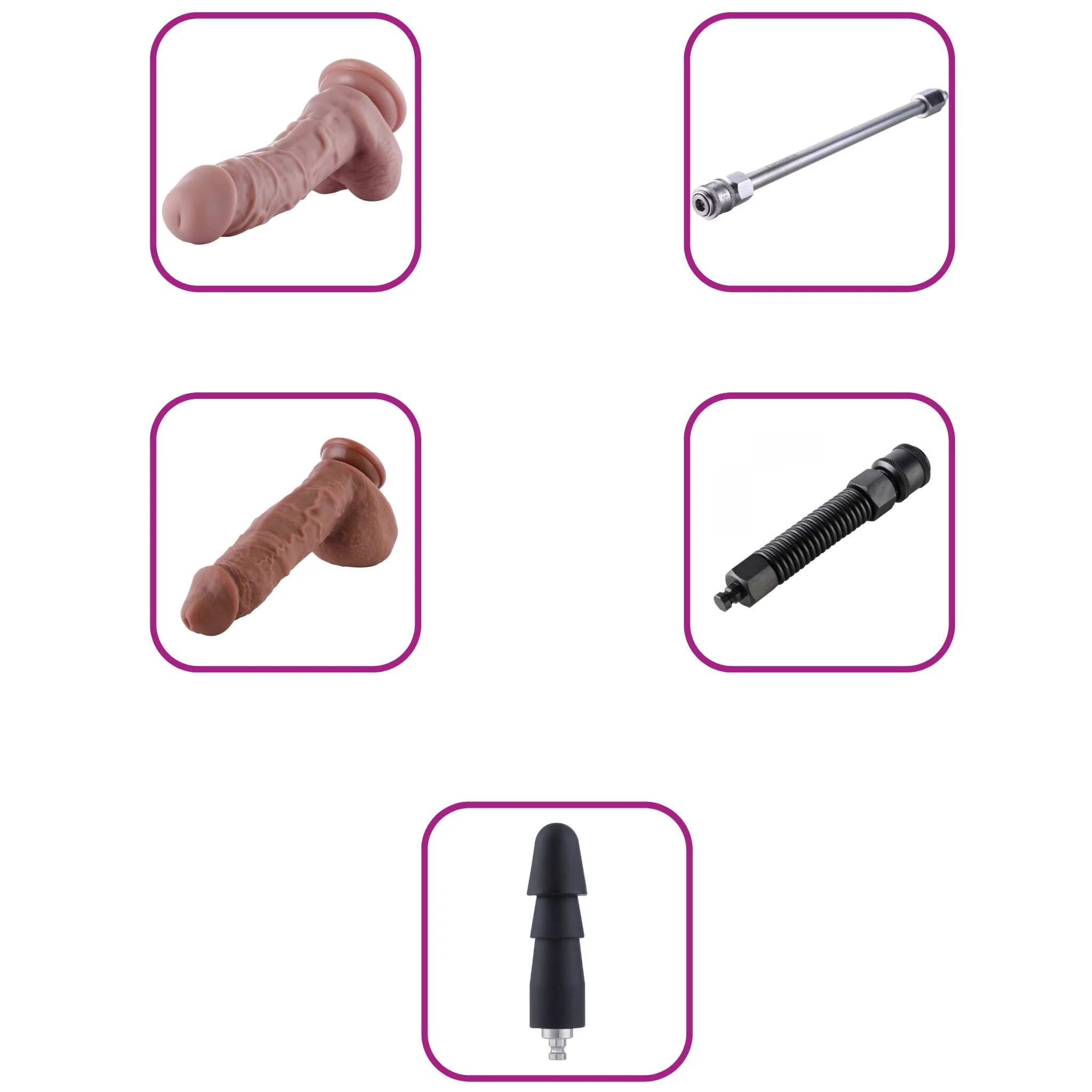 Premium Seksmachine Big Bang Compleet with Dildo en Accessoires - Hismith®