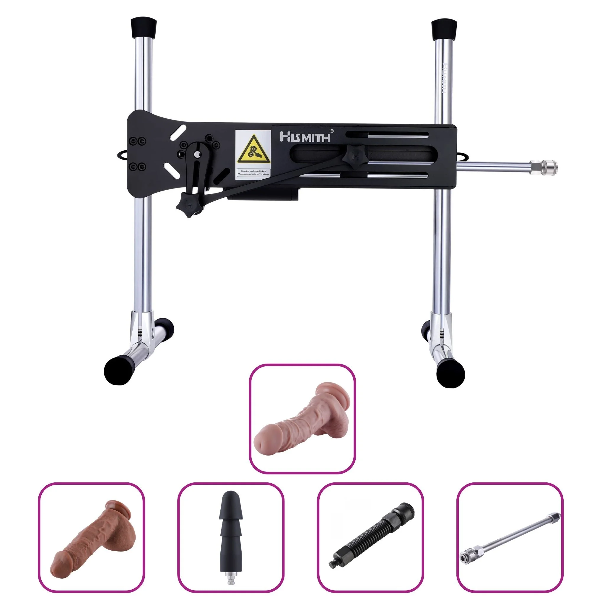 Premium Seksmachine Big Bang Compleet with Dildo en Accessoires - Hismith®