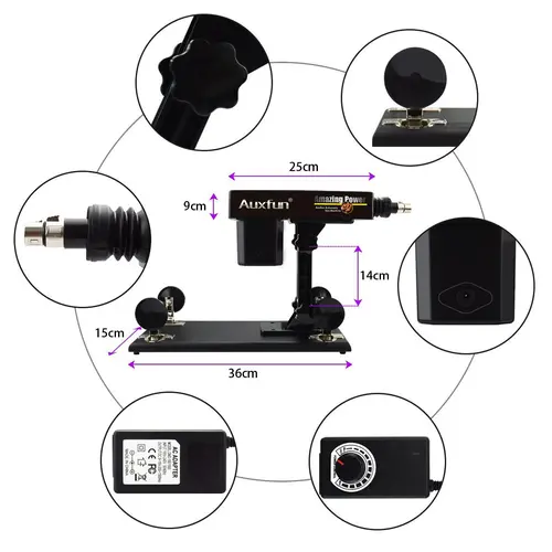 Auxfun® Basic Sex Machine - Bundle Dimitri - With Dildos and Extencions