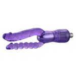 Consolador Doble Acanalado 3XLR Para Auxfun Basic Sex Machine 23 cm