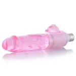 Auxfun® Consolador Rosa con Estimulación de Clítoris Conector 3XLR para la Máquina Sexual Auxfun Basic