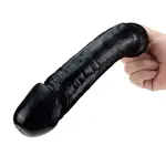 Gode noir épais Auxfun Basic Sex Machine 3XLR 24 CM