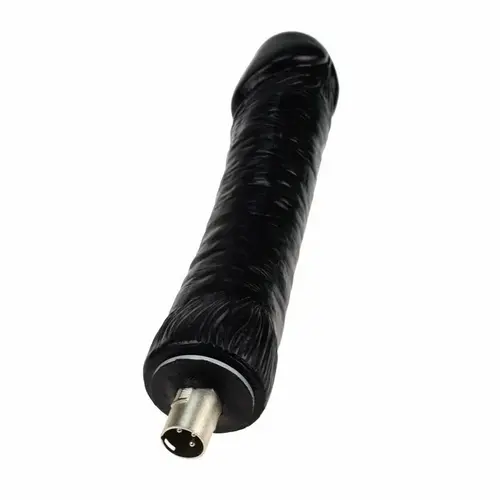 Gode noir épais Auxfun Basic Sex Machine 3XLR 24 CM