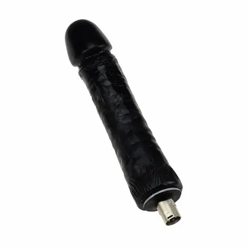Gode noir épais Auxfun Basic Sex Machine 3XLR 24 CM