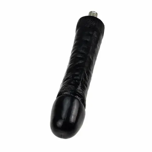 Gode noir épais Auxfun Basic Sex Machine 3XLR 24 CM