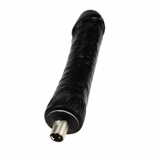 Gode noir épais Auxfun Basic Sex Machine 3XLR 24 CM