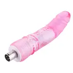 Auxfun® Consolador Anal Rosa Curvo Conector 3XLR para Auxfun Basic Sex Machine