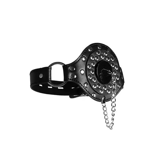 ShotS Mouth gag with stopper - Black