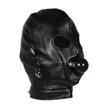 ShotS Blindfold Mask With Mouth Gag - Black