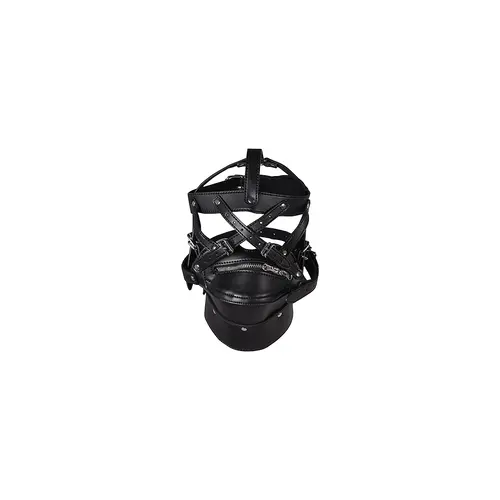 ShotS OUCH! Head Harness With Zipper and Lock - Black