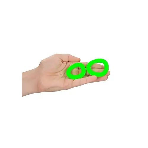 ShotS Juego de anillos para el pene Glow in the Dark 2 Piezas