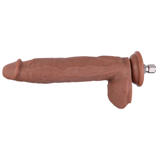 Consolador XL KlicLok® y Ventosa 29 CM Marrón