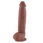 Dildo XL KlicLok® e ventosa 29 CM Marrone