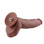 Consolador XL KlicLok® y Ventosa 29 CM Marrón