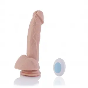 Gode vibrant avec télécommande 20 CM nu